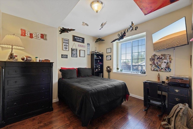 5808 N Hermosa Cir, Otis Orchards, WA 99027 - bedroom with dark wood finished floors and baseboards