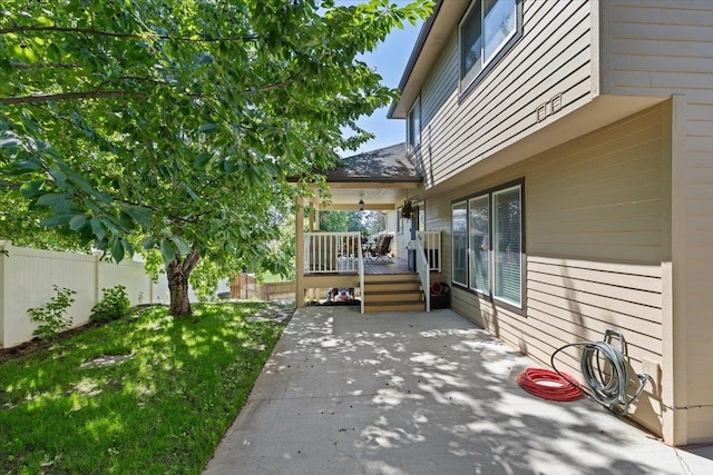 5808 N Hermosa Cir, Otis Orchards, WA 99027 - view of patio / terrace featuring a wooden deck