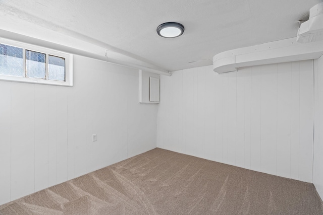 5504 N Post St, Spokane, WA 99205 - below grade area with carpet floors and wooden walls