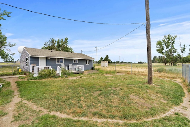 2510 N Rambo Rd, Spokane, WA 99224 - back of property with a wooden deck