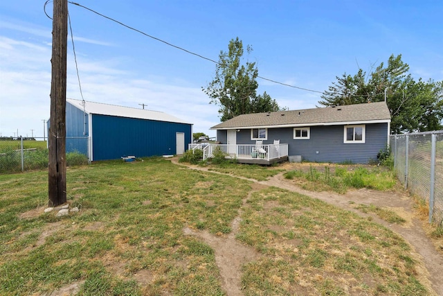2510 N Rambo Rd, Spokane, WA 99224 - rear view of property with a deck, an outbuilding, and an outdoor structure