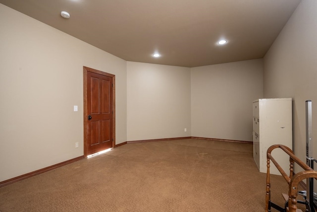 7814 S Ellis Rd, Spokane, WA 99223 - empty room featuring light colored carpet, recessed lighting, and a smoke detector