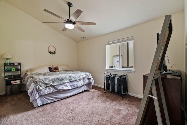 17309 E Baldwin Ave, Spokane Valley, WA 99016 - carpeted bedroom featuring lofted ceiling and ceiling fan