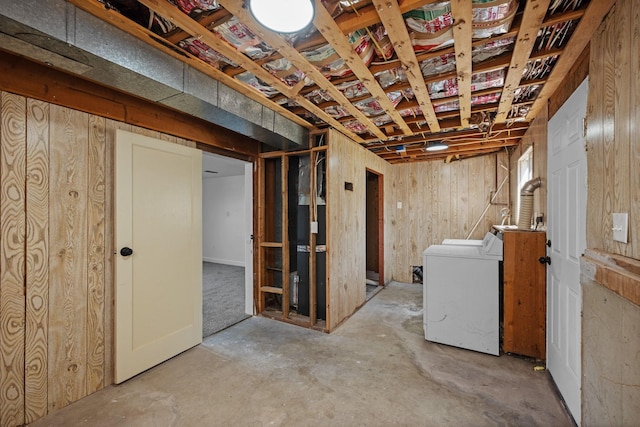 12024 E Buckeye Ave, Spokane Valley, WA 99206 - unfinished below grade area with washer / clothes dryer
