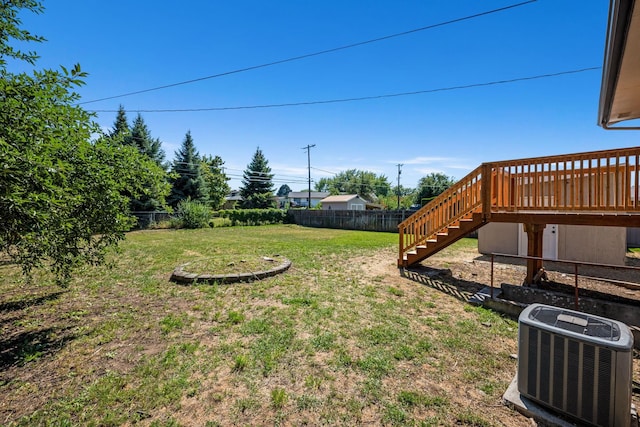 12024 E Buckeye Ave, Spokane Valley, WA 99206 - view of yard with stairway and a wooden deck