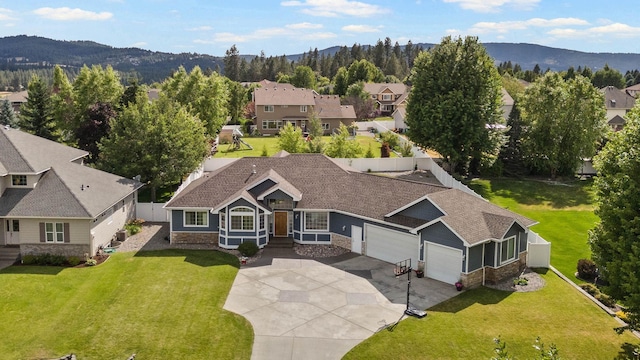 17110 E Daybreak Ln, Spokane Valley, WA 99016 - aerial perspective of suburban area with a mountainous background