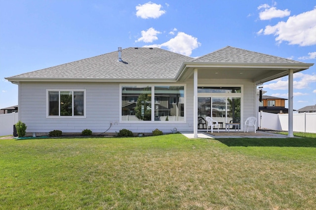 8510 N Jodi St, Spokane, WA 99208 - rear view of house featuring roof with shingles and a patio
