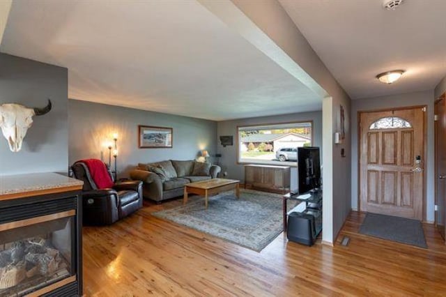 5801 N Drumheller St, Spokane, WA 99205 - living area with light wood-style flooring