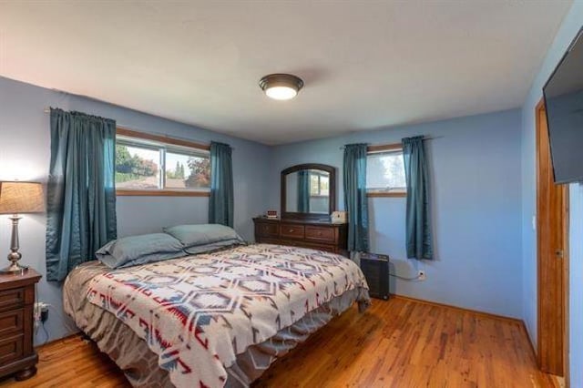 5801 N Drumheller St, Spokane, WA 99205 - bedroom featuring multiple windows and light wood-style floors