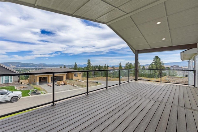 16931 E 16th Ln, Spokane Valley, WA 99037 - wooden deck with a mountain view