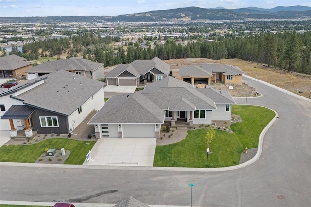 16931 E 16th Ln, Spokane Valley, WA 99037 - aerial view of property and surrounding area featuring a mountainous background