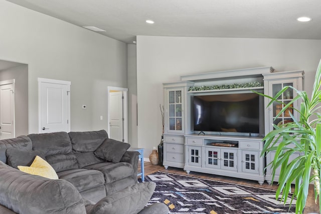 2373 N Colonial Rd, Liberty Lake, WA 99016 - living area featuring a towering ceiling, wood finished floors, and recessed lighting