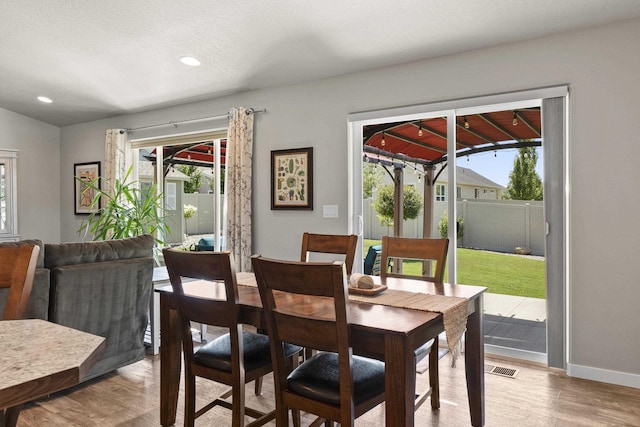 2373 N Colonial Rd, Liberty Lake, WA 99016 - dining area with wood finished floors and recessed lighting