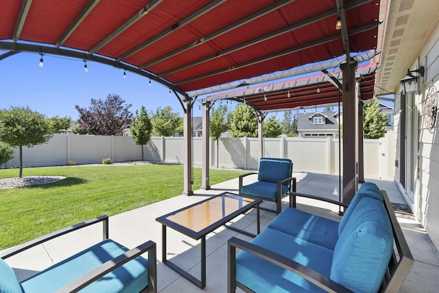 2373 N Colonial Rd, Liberty Lake, WA 99016 - fenced backyard with an outdoor living space and a patio area