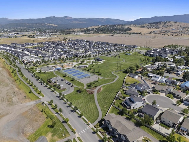 2373 N Colonial Rd, Liberty Lake, WA 99016 - aerial view of property and surrounding area with mountains and nearby suburban area
