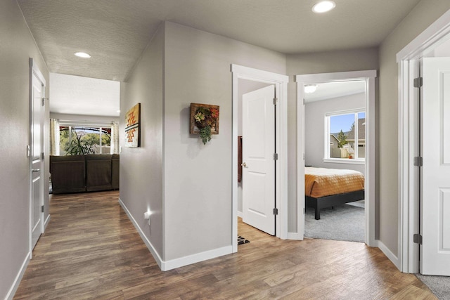 2373 N Colonial Rd, Liberty Lake, WA 99016 - hall featuring wood finished floors and recessed lighting