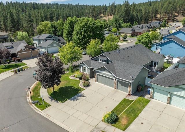 5916 S Division St, Spokane, WA 99224 - aerial perspective of suburban area featuring a forest