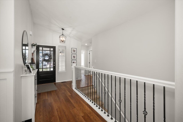 5916 S Division St, Spokane, WA 99224 - foyer entrance with lofted ceiling and dark wood-style floors