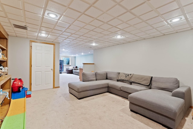 17813 N Lidgerwood St, Colbert, WA 99005 - carpeted living room with recessed lighting