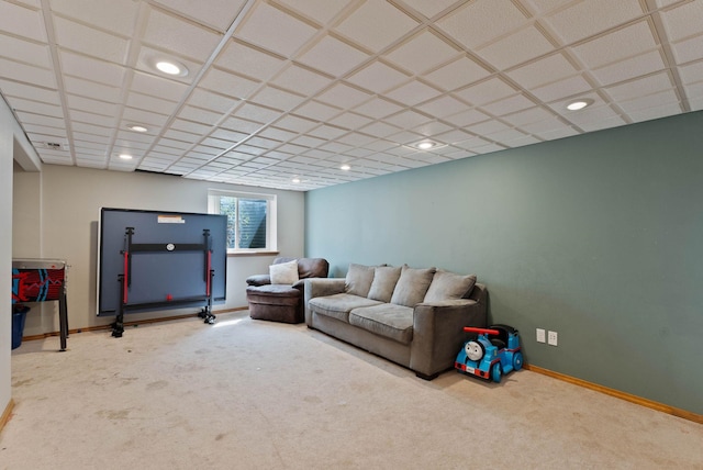 17813 N Lidgerwood St, Colbert, WA 99005 - carpeted living room with baseboards and recessed lighting