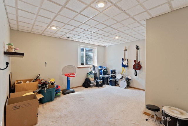 17813 N Lidgerwood St, Colbert, WA 99005 - exercise room with carpet floors and baseboards
