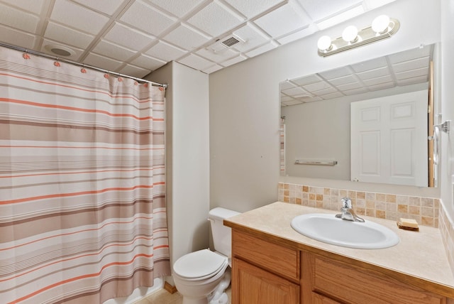17813 N Lidgerwood St, Colbert, WA 99005 - full bath featuring vanity, decorative backsplash, and curtained shower