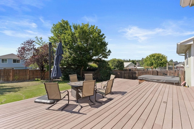 17813 N Lidgerwood St, Colbert, WA 99005 - deck featuring a fenced backyard and outdoor dining area