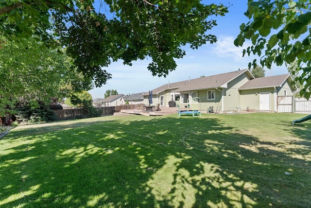 17813 N Lidgerwood St, Colbert, WA 99005 - fenced backyard featuring a wooden deck