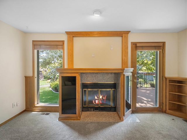 3808 S Alder Dr, Spokane, WA 99223 - detailed view of carpet flooring and a large fireplace