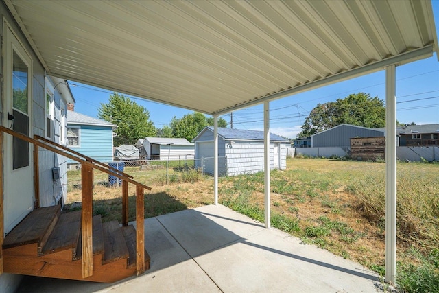 2608 E Heroy Ave, Spokane, WA 99207 - view of patio featuring an outbuilding
