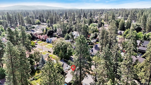 452 W 26th Ave, Spokane, WA 99203 - aerial overview of property's location featuring nearby suburban area and a mountain backdrop