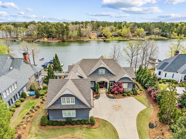 1611 Lighthouse Cir, Greensboro, GA 30642 - drone / aerial view with a water view