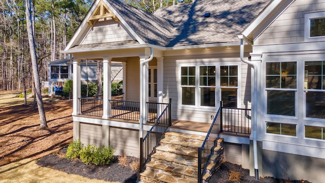 exterior space with an attached garage