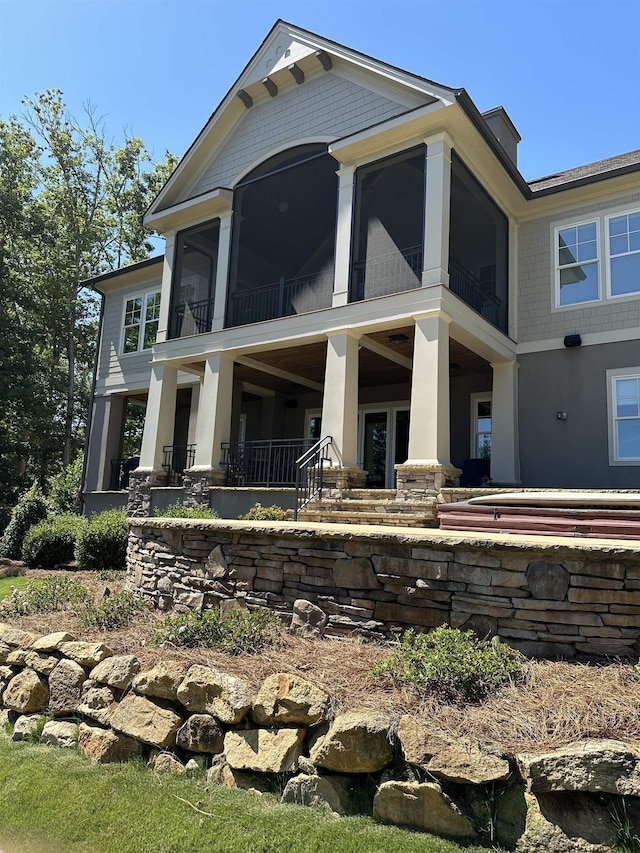 view of rear view of property