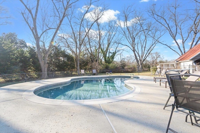 view of pool featuring a patio area