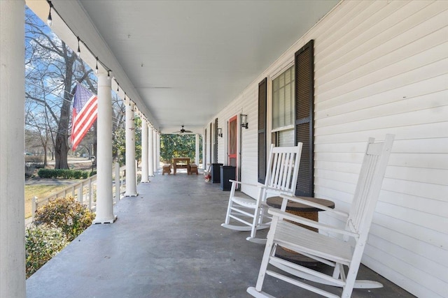 view of patio / terrace featuring a porch