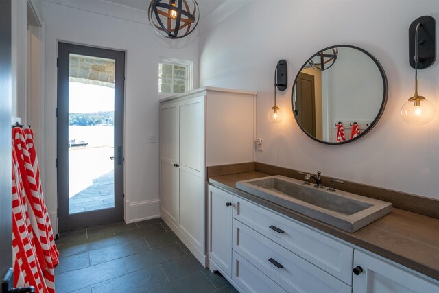 bathroom featuring vanity