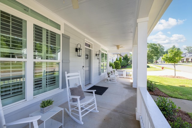 746 Markhams Dr, Madison, GA 30650 - view of patio / terrace with a porch and ceiling fan