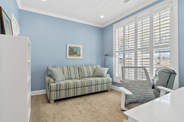 746 Markhams Dr, Madison, GA 30650 - home office with light wood-style floors, baseboards, a healthy amount of sunlight, and recessed lighting