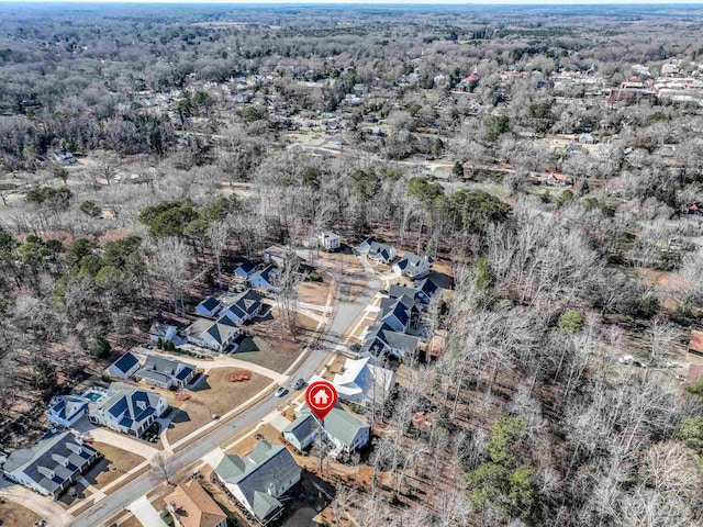 aerial view with a residential view