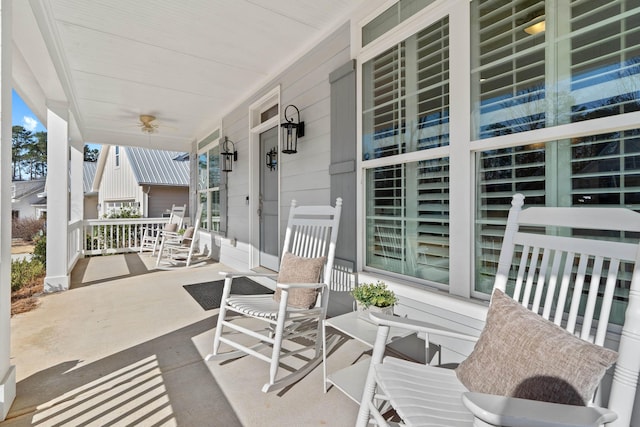 view of patio / terrace with a porch