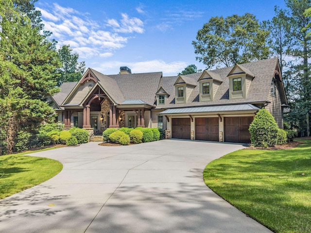 1030 Ridge Grove Ct, Greensboro, GA 30642 - view of front of property featuring roof with shingles, concrete driveway, an attached garage, and a front lawn