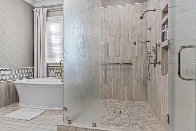 1030 Ridge Grove Ct, Greensboro, GA 30642 - bathroom with a textured wall and a shower stall