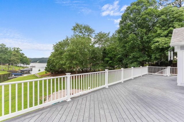 1060 Old Rock Rd, Greensboro, GA 30642 - deck featuring a water view and a yard