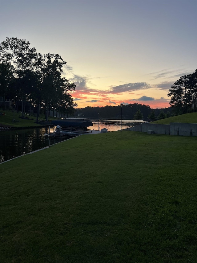 1060 Old Rock Rd, Greensboro, GA 30642 - view of grassy yard with a water view