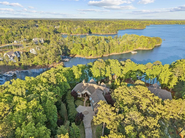 2030 Linger Longer Dr, Greensboro, GA 30642 - birds eye view of property featuring a water view and a forest view