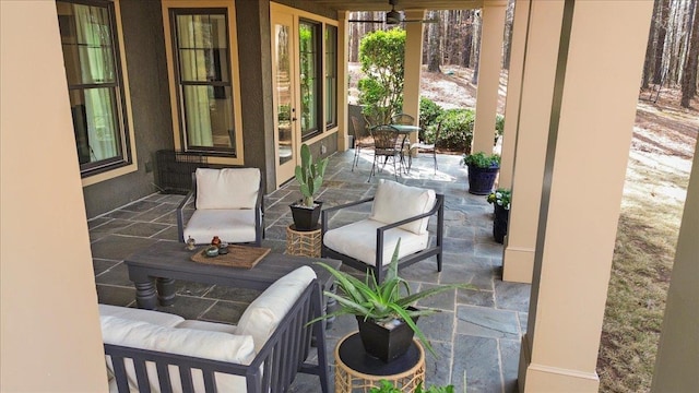 view of patio with outdoor dining area