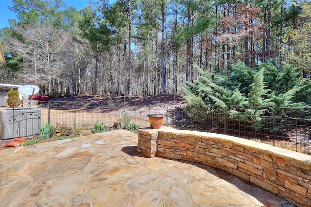 view of patio featuring central AC