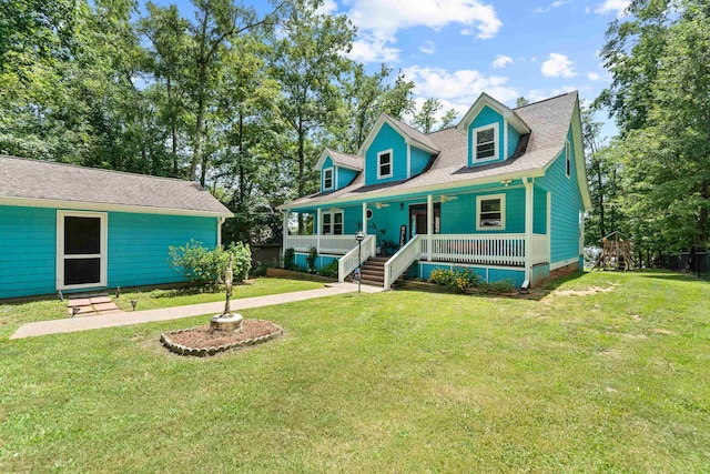 138B Little River Run, Eatonton, GA 31024 - view of front of property with a porch and a front lawn
