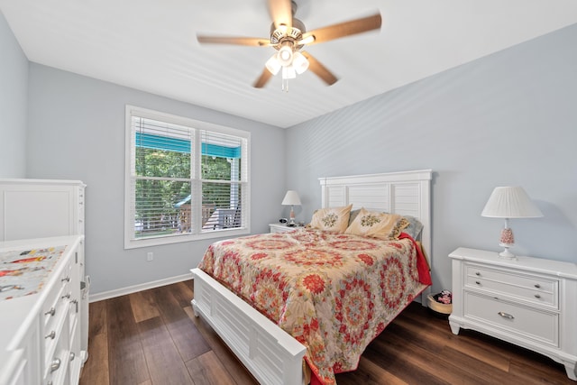 138B Little River Run, Eatonton, GA 31024 - bedroom featuring dark wood finished floors and ceiling fan